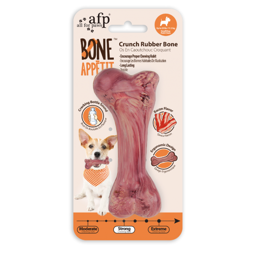 AFP Bone Appetit-Crunch Rubber Bone Small