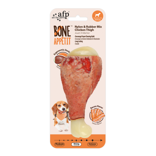 AFP Bone Appetit - Nylon & Rubber Mix Chicken Thigh - Bacon