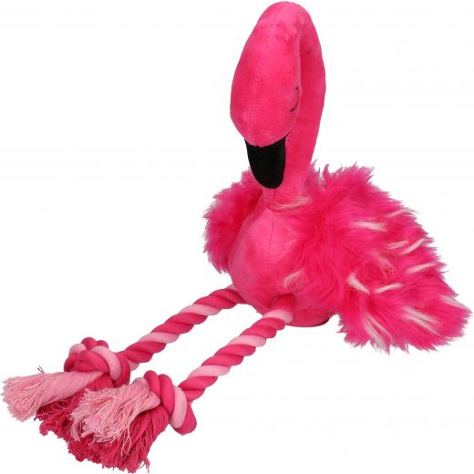 Flamingo mit Beine aus Tau-Seilen L
