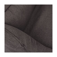 Knuffelwuff Orthopädisches Hundebett Leano aus Velours mit Handwebcharakter XL 105 x 75cm Schwarz