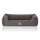 Knuffelwuff Orthopädisches Hundebett Leano aus Velours mit Handwebcharakter XXL 120 x 85cm Schwarz
