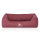 Knuffelwuff Orthopädisches Wasserabweisendes Hundebett Malou aus Velours mit Handwebcharakter M-L 85 x 63cm Rot
