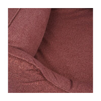 Knuffelwuff Orthopädisches Wasserabweisendes Hundebett Malou aus Velours mit Handwebcharakter XXL 120 x 85cm Rot