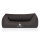Knuffelwuff Orthopädisches Hundebett Rockland aus Kunstleder M-L 85 x 63cm Schwarz