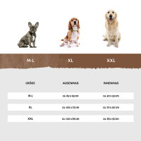 Knuffelwuff Rockland orthopädisches Hundebett Kunstleder XL 105 x 75 cm Hellgrau