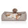 Knuffelwuff Rockland orthopädisches Hundebett Kunstleder XL 105 x 75 cm Hellgrau
