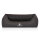 Knuffelwuff Orthopädisches Hundebett Columbia aus laser-gestepptem Kunstleder M-L 85 x 63cm Schwarz