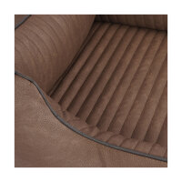 Knuffelwuff Orthopädisches Hundebett Columbia aus laser-gestepptem Kunstleder XL 105 x 75cm Braun