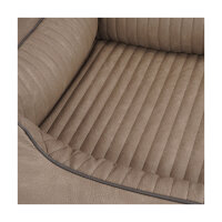 Knuffelwuff Orthopädisches Hundebett Columbia aus laser-gestepptem Kunstleder XXL 120 x 85cm Stone