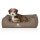 Knuffelwuff Hundebett Scottsdale aus Kunstleder M-L 85 x 63cm Stone