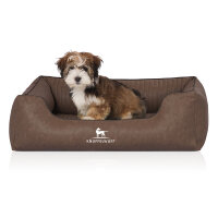 Knuffelwuff Chesapeake orthopädisches Hundebett Kunstleder M-L 85 x 63 cm Braun