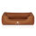Knuffelwuff Orthopädisches Hundebett Chesapeake aus Laser gestepptem marmoriertem Kunstleder M-L 85 x 63cm Rusty