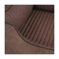 Knuffelwuff Orthopädisches Hundebett Chesapeake aus Laser gestepptem marmoriertem Kunstleder XL 105 x 75cm Braun