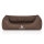 Knuffelwuff Hundebett Henderson aus marmoriertem Kunstleder M-L 85 x 63cm Braun