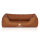 Knuffelwuff Hundebett Henderson aus marmoriertem Kunstleder M-L 85 x 63cm Rusty