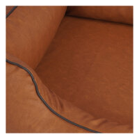 Knuffelwuff Hundebett Henderson aus marmoriertem Kunstleder XXL 120 x 85cm Rusty