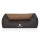 Knuffelwuff Orthopädisches Hundebett Outback aus laser-gestepptem Kunstleder M-L 85 x 63cm Schwarz/Cappuccino