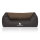 Knuffelwuff Orthopädisches Hundebett Outback aus laser-gestepptem Kunstleder M-L 85 x 63cm Schwarz/Taupe