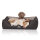 Knuffelwuff Orthopädisches Hundebett Outback aus laser-gestepptem Kunstleder XL 105 x 75cm Schwarz/Grau