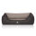 Knuffelwuff Orthopädisches Hundebett Outback aus laser-gestepptem Kunstleder XL 105 x 75cm Schwarz/Grau