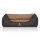 Knuffelwuff Orthopädisches Hundebett Outback aus laser-gestepptem Kunstleder XXL 120 x 85cm Schwarz/Cappuccino