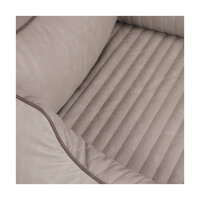 Knuffelwuff Orthopädisches Hundebett Tampa aus laser-gestepptem Kunstleder M-L 85 x 63cm Grau