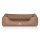 Knuffelwuff Orthopädisches Hundebett Tampa aus laser-gestepptem Kunstleder XL 105 x 75cm Camel