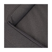 Knuffelwuff Orthopädisches Hundebett aus Velours mit Handwebcharakter Yukon 85 x 65cm Anthrazit