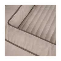 Knuffelwuff Orthopädisches Hundebett aus Laser gestepptem Kunstleder Montego 120 x 100cm Grau