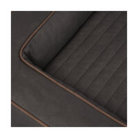 Knuffelwuff Orthopädisches Hundebett aus Laser gestepptem Kunstleder Montego 155 x 125cm Schwarz