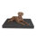 Knuffelwuff orthopädische Hundematte Palomino aus laser-gestepptem Kunstleder XXXL 135 x 90 Schwarz