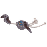 Knuffelwuff robustes Hundespielzeug Wildleder Geier mit Seil