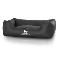 Knuffelwuff Hundebett Milan aus laser-gestepptem Kunstleder