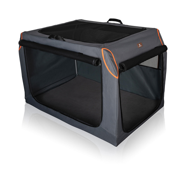 Knuffelwuff faltbare Hundebox Auto Transportbox Alverstone mit Aluminiumgestell für den Kofferraum