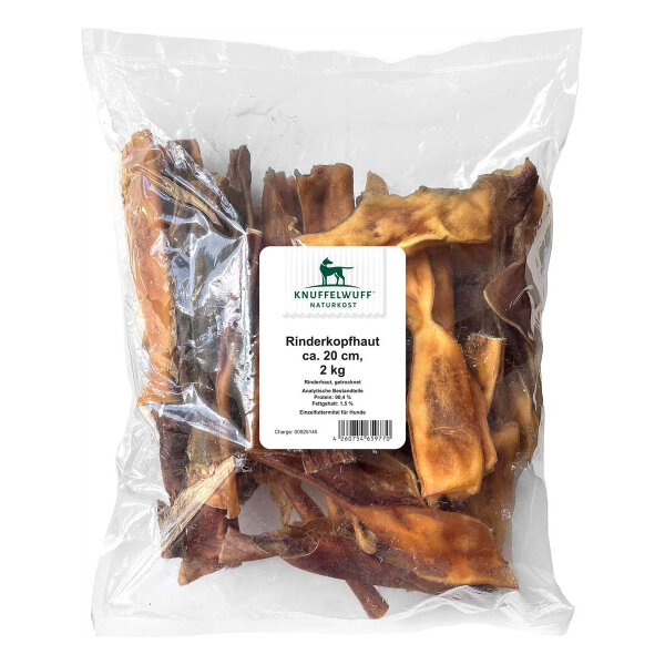 Knuffelwuff Rinderkopfhaut-kurz 2000g