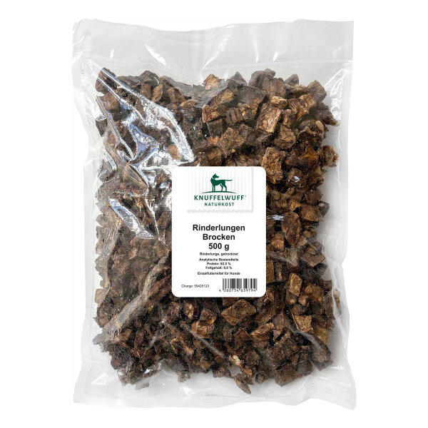 Knuffelwuff Rinderlungen-Brocken 500g
