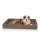 Knuffelwuff Austin orthopädisches Hundebett Kunstleder S 70 x 50 cm Braun
