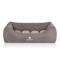 Knuffelwuff orthopädisches Hundebett mit Fächer-Wendekissen Baltimore 100x70cm Grau