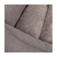 Knuffelwuff orthopädisches Hundebett mit Fächer-Wendekissen Baltimore 100x70cm Grau