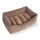 Knuffelwuff orthopädisches Hundebett mit Fächer-Wendekissen Baltimore 100x70cm Beige