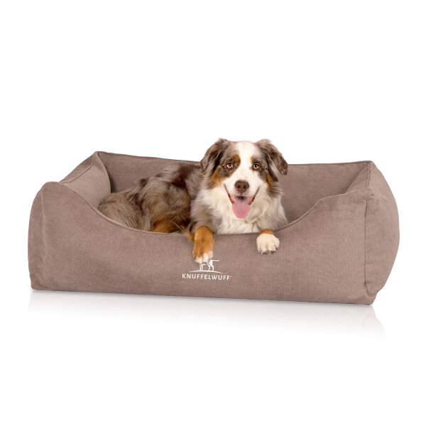Knuffelwuff orthopädisches Hundebett mit Fächer-Wendekissen Baltimore 80x55cm Beige