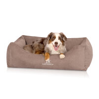 Knuffelwuff orthopädisches Hundebett mit Fächer-Wendekissen Baltimore 80x55cm Beige