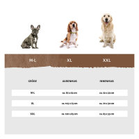 Knuffelwuff orthopädisches Hundebett mit Fächer-Wendekissen Baltimore 80x55cm Beige