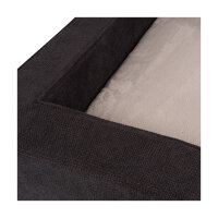 Knuffelwuff orthopädisches Hundebett mit Wendekissen aus Velours Bellamy 120 x 100cm Schwarz