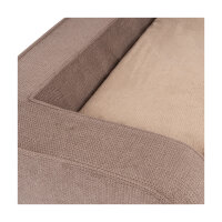 Knuffelwuff orthopädisches Hundebett mit Wendekissen aus Velours Bellamy 100 x 80cm Braun