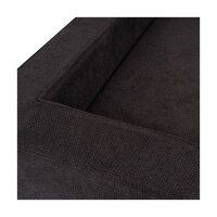 Knuffelwuff orthopädisches Hundebett mit Wendekissen aus Velours Bellamy 80 x 60cm Schwarz