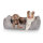 Knuffelwuff Hundebett Dreamline aus Velours XL 105 x 75cm Grau