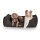 Knuffelwuff Hundebett Dreamline aus Velours XL 105 x 75cm Schwarz