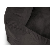 Knuffelwuff Hundebett Dreamline aus Velours M-L 85 x 63cm Schwarz