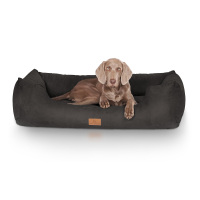 Knuffelwuff Hundebett Dreamline aus Velours XXL 120 x 85cm Schwarz